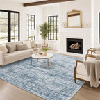 9x12 Area Rugs for Living Room, Non Slip Machine Washable Vintage Rugs - Image 8