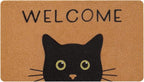 UINI Door Mat Cat Welcome Mat, Non-Slip Cat Welcome Mats by UINI