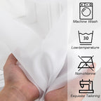 Simplebrand Sheer White Curtains 63 Inch Length 2 Panels, Rod Pocket Solid - Image 4