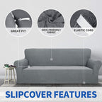 ZNSAYOTX 1 Piece Jacquard Chair Slipcovers - Image 5