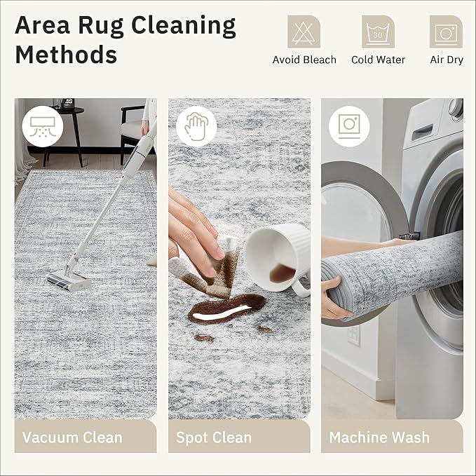 Runner Rug 2x12 Washable Non-Slip Hallway Runner Rugs - Image 9