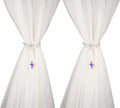 SUQ I OME 2 Pack of Luxury Crystal Beaded Magnetic Curtain Tieback and Holdback by SUQIOME
