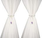 SUQ I OME 2 Pack of Luxury Crystal Beaded Magnetic Curtain Tieback and Holdback by SUQIOME