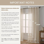 WAZZIO Boho Lace Curtains 63 Inches 2 Panel, Light Filtering Privacy Tassel & - Image 2