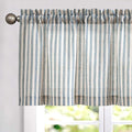 jinchan Valance Curtain Linen Textured Striped Window Curtain by JINCHAN