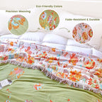 MSGKV Boho Throw Blanket 50"x60" Floral 100% Cotton Blanket - Image 3