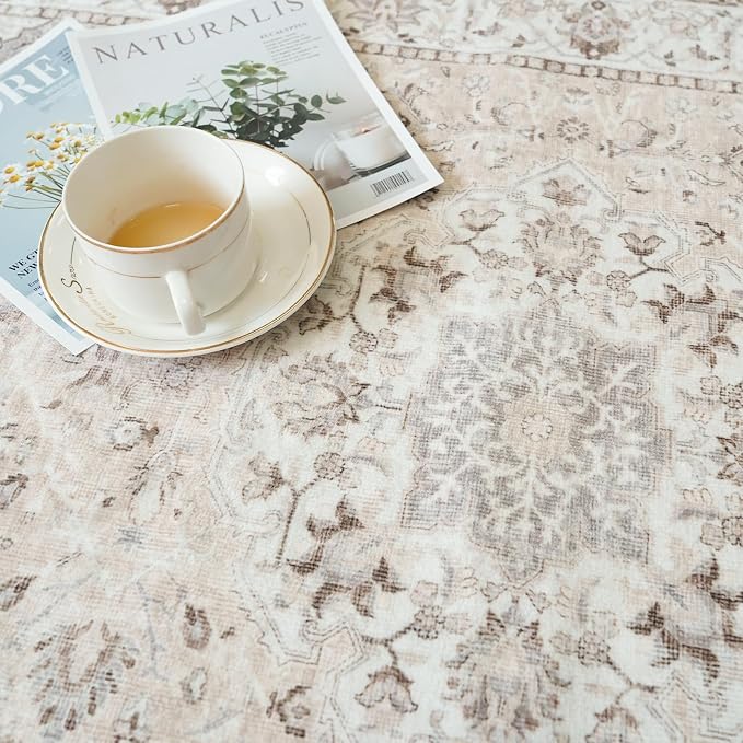 2x6 Hallway Washable Runner Rug : Vintage Soft Kitchen Laundry Runner - Image 3