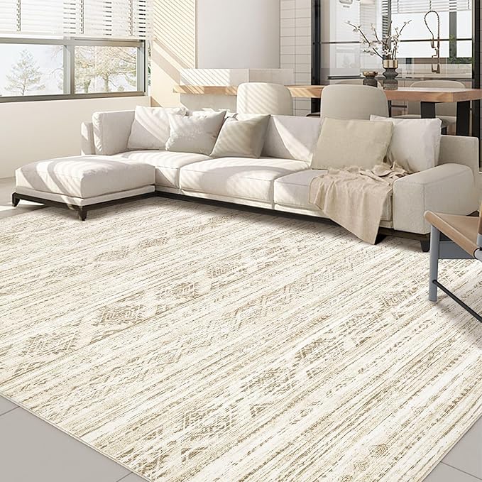 Nakagishi 5x7 Area Rugs Living Room: Washable Boho Large Neutral Modern Soft by NakagishiAreaRug