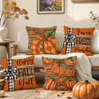 Fall Decorations for Home, Fall Pillow Covers 18 x 18 Inch Autumn Thankful - Image 6