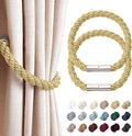 NICEEC 2 Pack Strong Magnetic Curtain Tiebacks Modern Simple Style Drape Tie by NICEEC