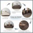 MYSKY HOME Loveseat Cover Deep Chocolate Couch Cover Sectional Couch Covers - Image 7