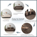MYSKY HOME Couch Covers for 2 Cushion Couch Sofa, Chenille L Shape Sectional - Image 7