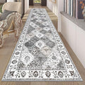 HEBE Hallway Runner Rug 2'8''x12' Washable Vintage Distressed Area Rugs Non by HEBE