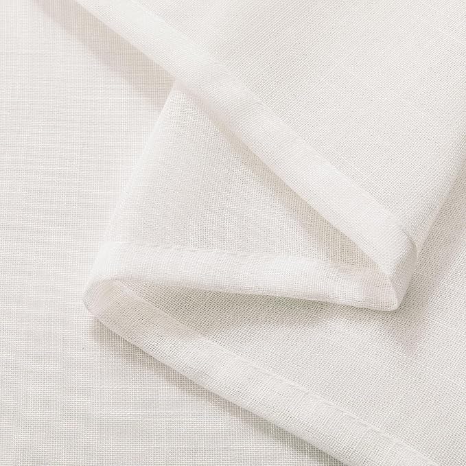 Joydeco Sheer Curtains 72 Inches Long, Cream Curtains - Image 7