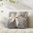 Snuggle Sac Grey Throw, Super Soft Warm Oversized Fuzzy Plush Blanket, Dark Grey - Image 5