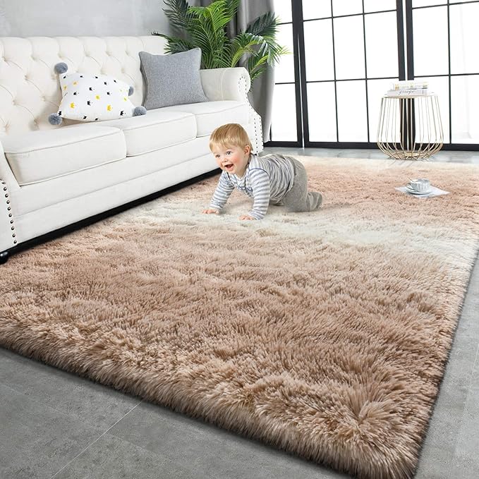 TWINNIS Super Soft Shaggy Rugs Fluffy Carpets, 8x10 Feet, Indoor Modern Plush by TWINNIS