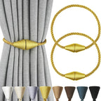 2 Pack Magnetic Curtain Tiebacks Rope Modern Handmade Curtain Tie Backs by CurtianTiebacks
