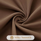 HOMEIDEAS Non-See-Through Brown Privacy Sheer Curtains, 52 X 54 Inches Long 2 - Image 7