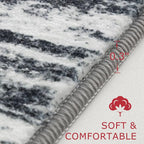 KOZYFLY Modern Abstract Washable Rug Runner 2.6x12 Hallway Rug Runner Non-Slip - Image 2