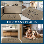 OLANLY Dog Door Mat for Muddy Paws 47x24, Paw Print Design, Absorbs Moisture - Image 8