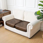 Leather Look Couch Cushion Covers Sofa Seat Slipcovers Sets Couches Furniture - Image 7