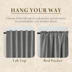 RYB HOME Grey Linen Blackout Curtains - Image 6