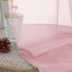 OWENIE Sheer Blush Curtains, Sheer Curtains 63 inch Length 2 Panels Set - Image 8