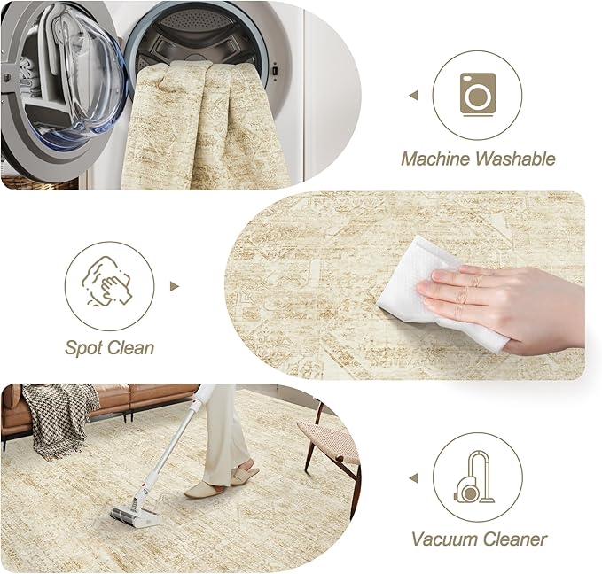 Washable Area Rug 9x12, Large Soft Rugs - Image 4