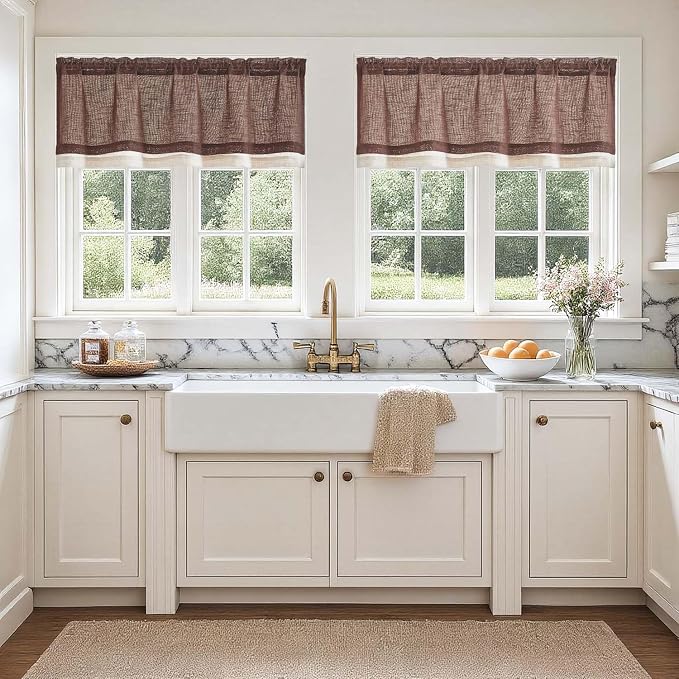 jinchan Linen Farmhouse Valances - Image 3