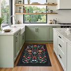 Floral Rug for Entryway 2x3 Rugs Machine Washable Boho Small Area Rug Non-Slip - Image 3