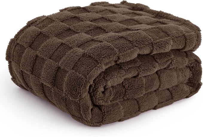 Bedsure GentleSoft Brown Throw Blanket by BEDSURE