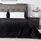 BEDELITE Fleece Throw Blanket for Couch – 3D Ribbed Jacquard Soft and Warm - Image 2