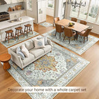 RELEANY Area Rugs 6'x9' Washable Non-Slip, Floral Vintage Distress Print - Image 7