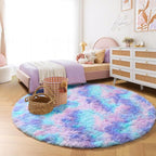 Amdrebio Purple Rainbow Round Area Rug 7Ft - Image 4