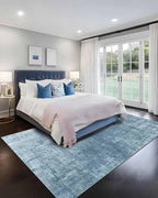 Latte&Fog 8x10 Area Rugs for Living Room, Large Blue Modern Abstract Washable - Image 3