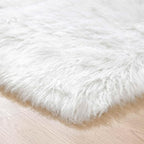 Goolela White Fluffy Fur Rug 4x6 Faux Sheepskin Fuzzy Shag White Rug - Image 6