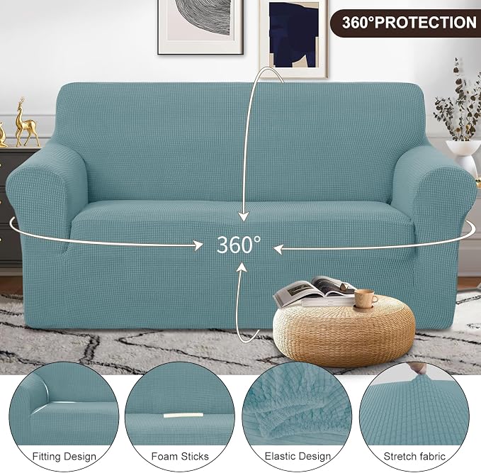 U-NICE HOME Oversized Stretch Loveseat Couch Cover Sofa Covers Washable Sofa - Image 3