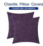 CaliTime Throw Pillow Covers Decorative 16 X 16 Inches Pack of 2 Cozy Chenille - Image 6