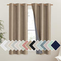 NICETOWN Burlap Vintage Open Linen Weave Flax Thermal Curtains, 100% Blackout by NICETOWN