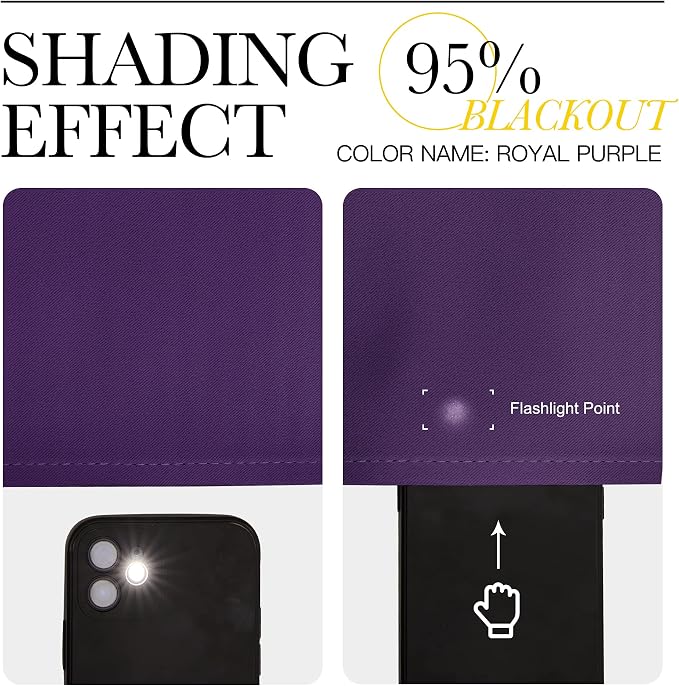 NICETOWN Purple Blackout Curtains 96 inches Long, Niose Reducing and Thermal - Image 5