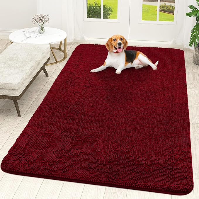 OLANLY Dog Door Mat for Muddy Paws 70x46, Absorbs Moisture and Dirt, Absorbent by OLANLY