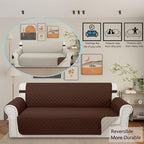 Reversible 4 Seater Sofa Cover 91 Inch Large Couch Cover Furniture Protector - Image 2