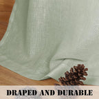 H.VERSAILTEX 2 Pack Ultra Luxurious High Woven Linen Elegant Curtains Semi - Image 8