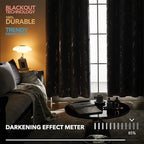 Deconovo Grey Blackout Curtains, Thermal Insulated Soundproof Drapes, 52 x 84 - Image 5