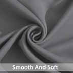Yakamok Blackout Curtains 96 Inches Thermal Insulated Grey Room Darkening - Image 5