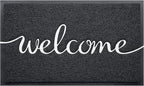 CozyBounty Black Door Mat Welcome Mats Outdoor Indoor Non-Slip Doormat by CozyBounty