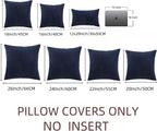 Fancy Homi 2 Packs Navy Blue Lumbar Decorative Throw Pillow Covers 12x20 Inch - Image 6