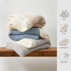 Snuggle Sac Twin XL Bed Blanket 66x90 inches, Super Soft Warm Beige Blankets - Image 9