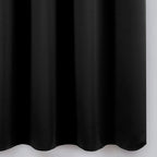 LEMOMO Black Blackout Curtains 42 x 54 Inch Length Set of 2 Panels Grommet - Image 9
