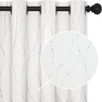 Deconovo Room Darkening Curtains, Pure White Curtain, Thermal Insulated Noise by Deconovo
